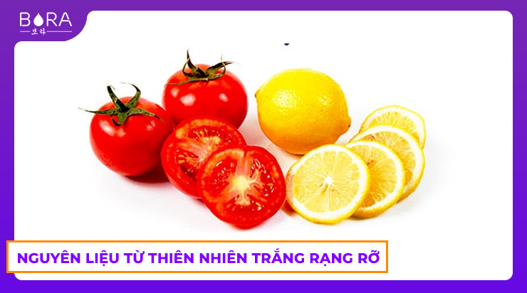 Chanh và cà chua là sự kết hợp đặc biệt trong danh sách làm trắng da tay