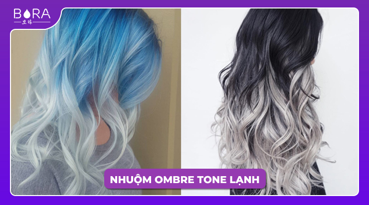 Nhuộm ombre tone lạnh