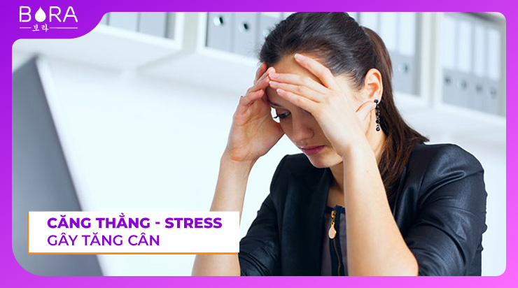 Bụng bên dưới đồ sộ tròn trặn cũng chính là thành quả của việc stress và stress
