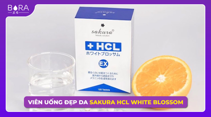 Viên uống đẹp da Sakura Hcl White Blossom