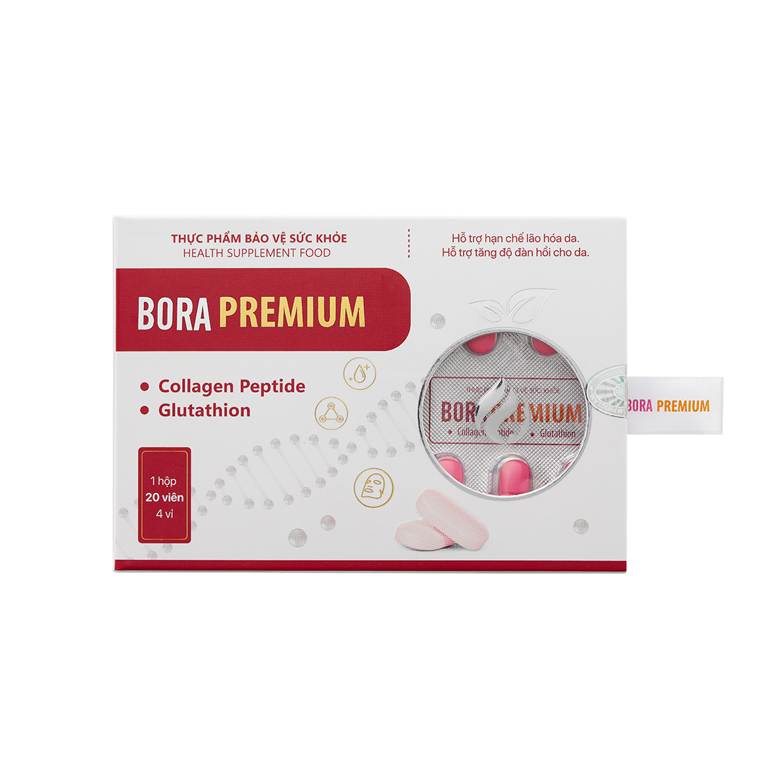Viên uống trắng da Bora Premium với công nghệ HOÀN LƯU TẾ BÀO tiên tiến 