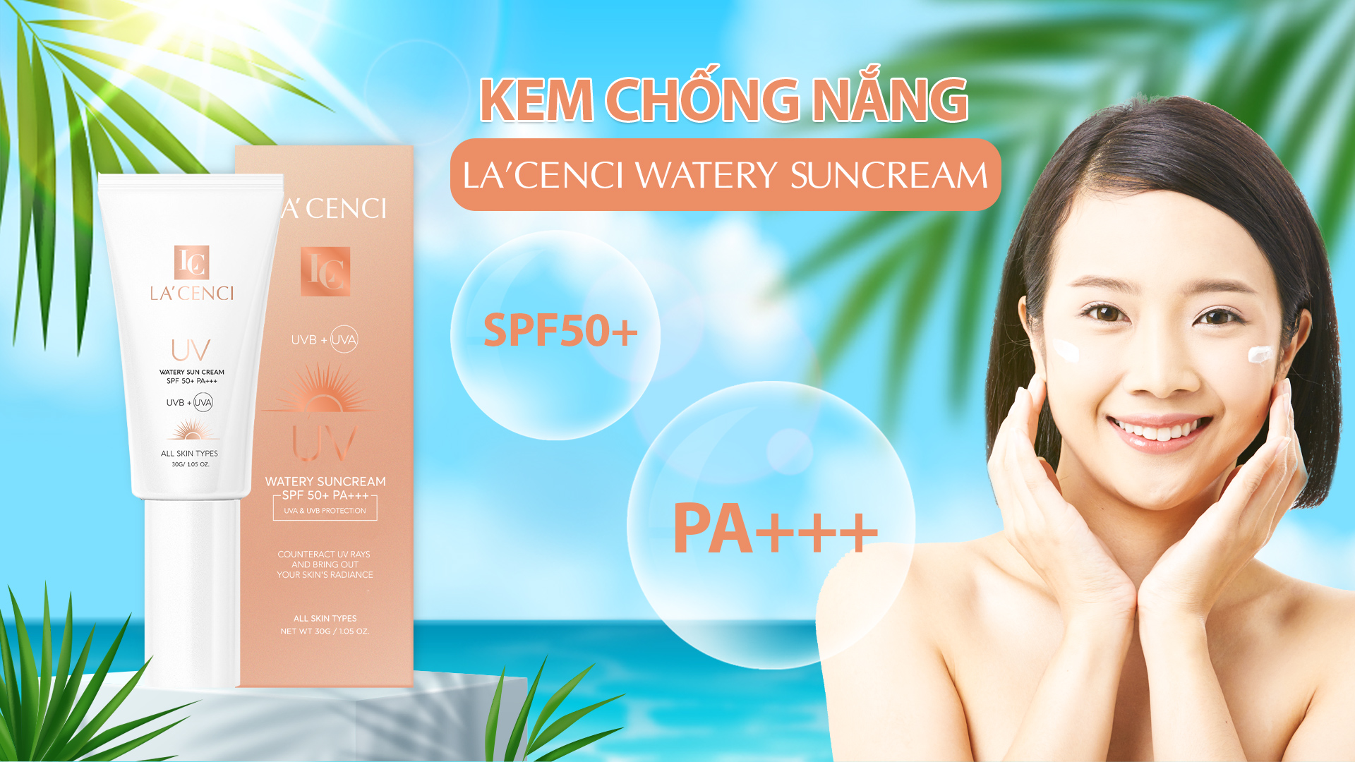 Kem chống nắng - La’cenci Watery Suncream SPF50+/PA+++