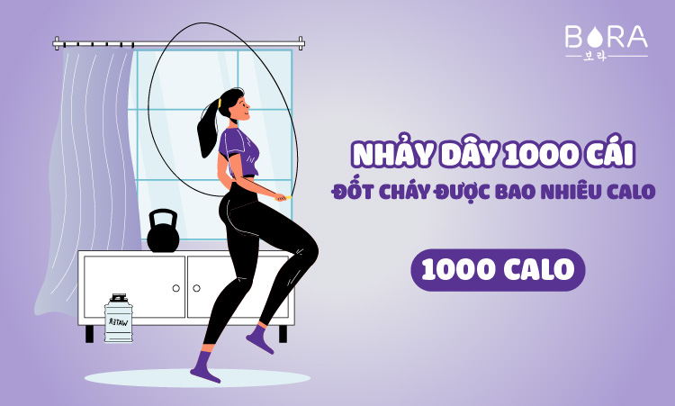 Nhảy dây 1000 cái đốt cháy được bao nhiêu calo?