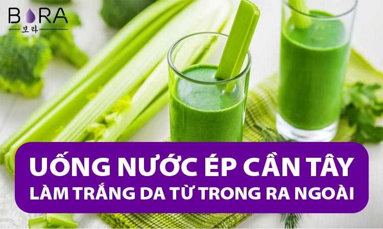 Uống nước ép cần tây giúp cải thiện làn da trông thấy